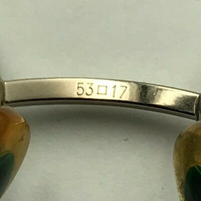 Vintage Anne Klein 2004 K1028 Tortoise Gold Metal Oval  display picture 2