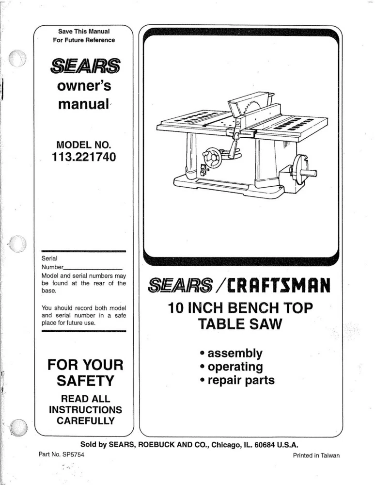 Craftsman 113.221740 deals