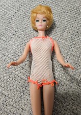 1967 Vintage TNT Barbie "Coverup" - White Mesh with Orange Loop Trim