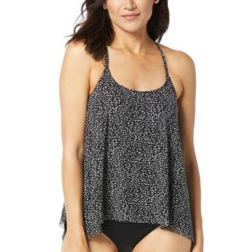 Sujetador Tankini Coco Reef Talla 34C Malla Estampado Animal Natación Negro Blanco Con Aros Foto 2 de 4