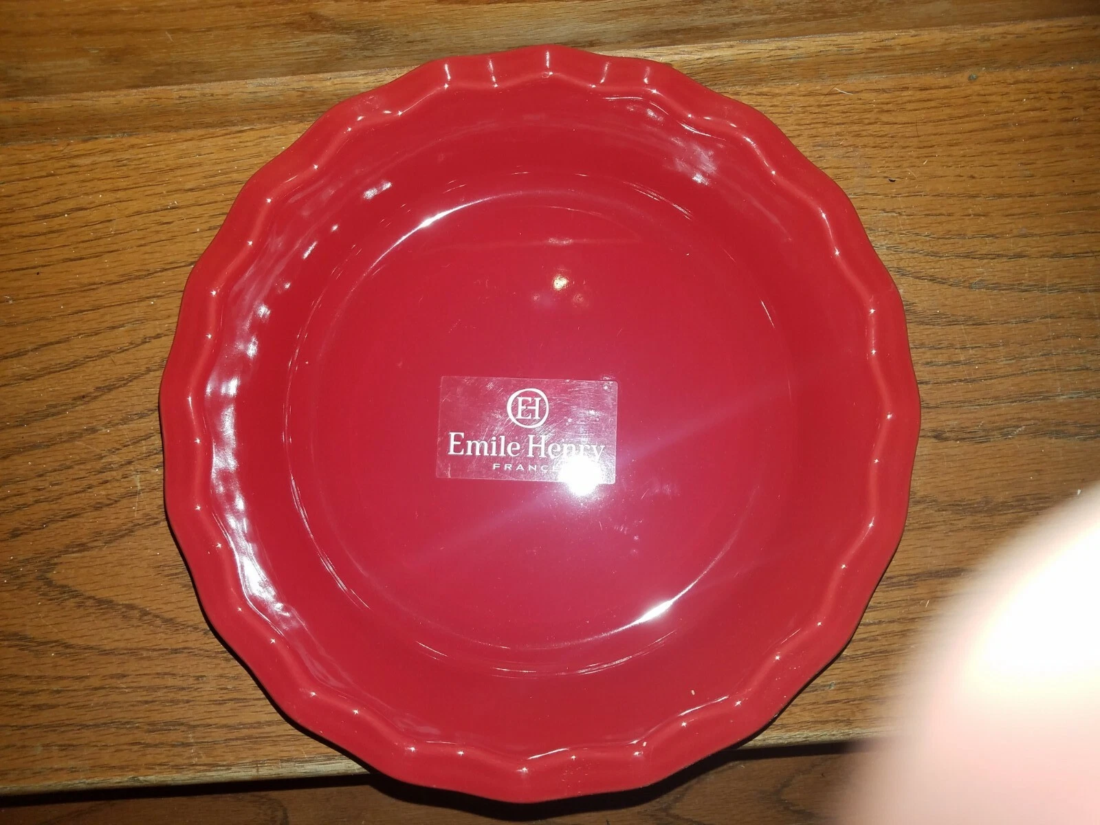 Emile Henry Red Flutted Pie Dish