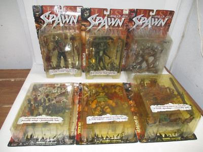 1998 Lot - Set 6 CURSE OF THE SPAWN McFarlane Carded Action Figures (ToySet-07)