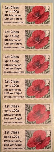 2021 'RN SUBMARINE 'LEST WE FORGET'- FDI - POPPY/FLAG - COLLECTOR / 1ST STRIPS - Picture 8 of 8