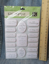 K Company Dimensional Sticker WEDDING COLLECTION Crafts Stickers SD24