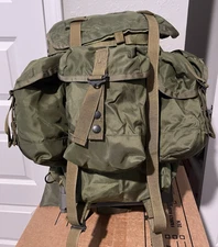 US Army Military Field Pack Combat Nylon Large Green LC-1 Alice with Frame READ