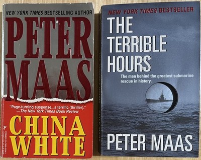 Lot of 2 Peter Maas:  China White ~ The Terrible Hours ~ paperbacks