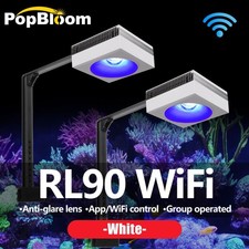 2PCS PopBloom RL90 WiFi Led Aquarium Light 48 for Marine Coral Reef SPS LPS Grow