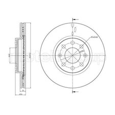 Disque De Frein Metelli 23-0835C pour Fiat Opel Abarth