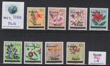 WC1_33333 BELGIAN COL.:BURUNDI. Colorful 1962 FLOWERS set. Sc. 1-8. MLH