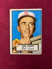 1952 Topps Bob Young ( ST. LOUIS BROWNS ) RED BACK Rookie Card RC #147! READ!. rookie card picture