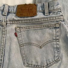 VTG 90s LEVIS 550 RED TAB BLUE MADE IN USA RELAXED FIT TAPERED LEG TAG 34x 32