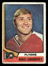 1974-75 Topps Hockey Card #144 Ross Lonsberry