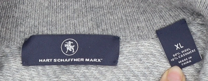 Hart Schaffner Marx XL Grey Full Zip Men's Jumper - Image 3 of 4