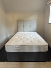 4ft Small Double Divan Bed with Mattress and Hypnos Headboard