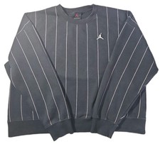 Air Jordan Crew Sweatshirt Women's Pin Striped Loose Fit Size Medium