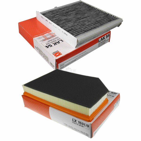 Mahle / Knecht Set Filterpaket Innenraumfilter LAK 54 Luftfilter LX 1591/9-image