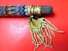 NATIVE AMERICAN BEADED PIPE LEATHER DROPS BELLS CONES ANTIQUE SW INDIAN ANTIQUE — photo 9