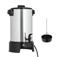 Uimoso Commercial Coffee Urn 40-Cup Fast Brewing Hot Beverage Dispenser, 6L