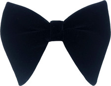 Men'S Velvet Bow Ties Pre-Tied Oversized Bowtie Formal Tuxedo Butterfly Big
