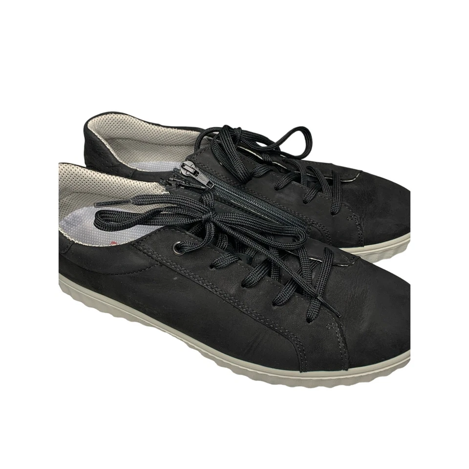 Kids Ricosta German Made Suede Leather Sneaker Shoes Comfortable Black- 41 / 9.5 - Image 2 of 4