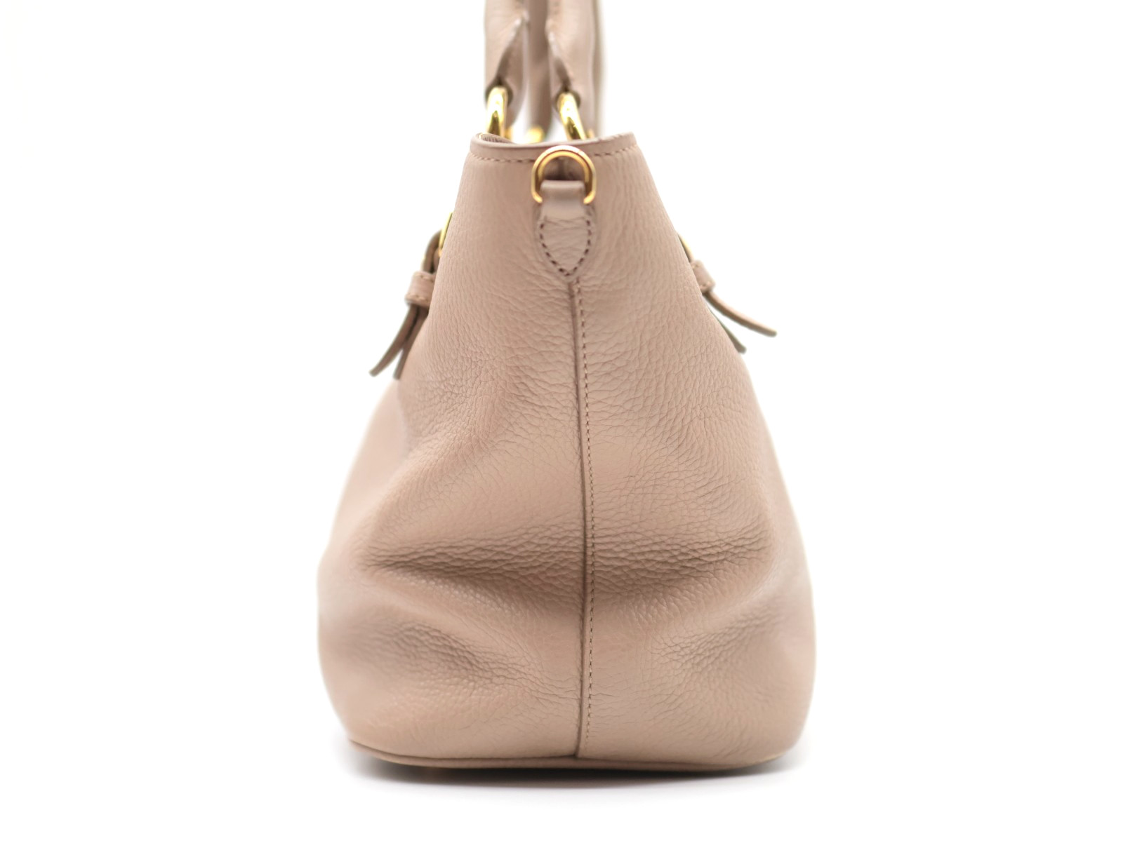 MIUMIU Hand Bag Leather Beige Authentic — image 4