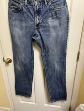 Bills Khakis USA Jeans Blue Denim Men's Straight Medium Wash USA made. 37x33