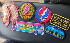 Grateful Dead Patch Lot 7 Patches Total Sew On Iron On Stealie Moondance