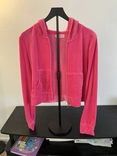 Juicy Couture Women  s Hot pink Y2K 90s Velour Tracksuit   Sz XL