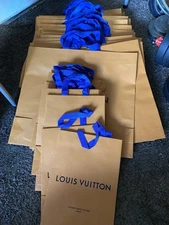 HUGE LOUIS VUITTON Authentic Boxes  Tags Gift Bags And Ribbon - Orange