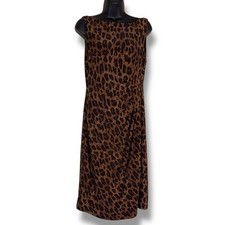 Size 8 Lauren Ralph Lauren Leopard Print Dress Event Party Cocktail Wedding