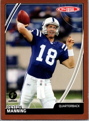 2007 Topps Total #40 Peyton Manning 1st Edition Copper