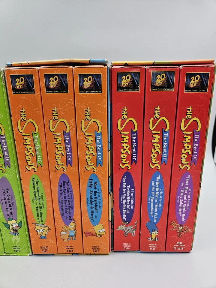 BEST Of The SIMPSONS Box Sets, Volume 1-9, VHS 9 Tapes Vintage Tested Works - Image 3 of 4