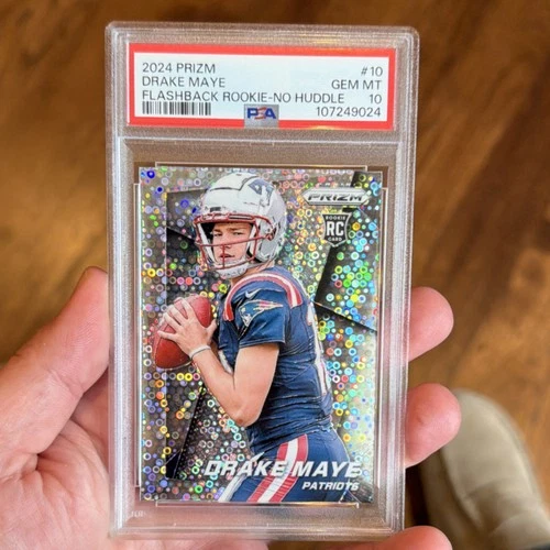 2024 Panini Prizm Flashback Rookie Drake Maye #10 No Huddle **PSA 10 Gem Mint**
