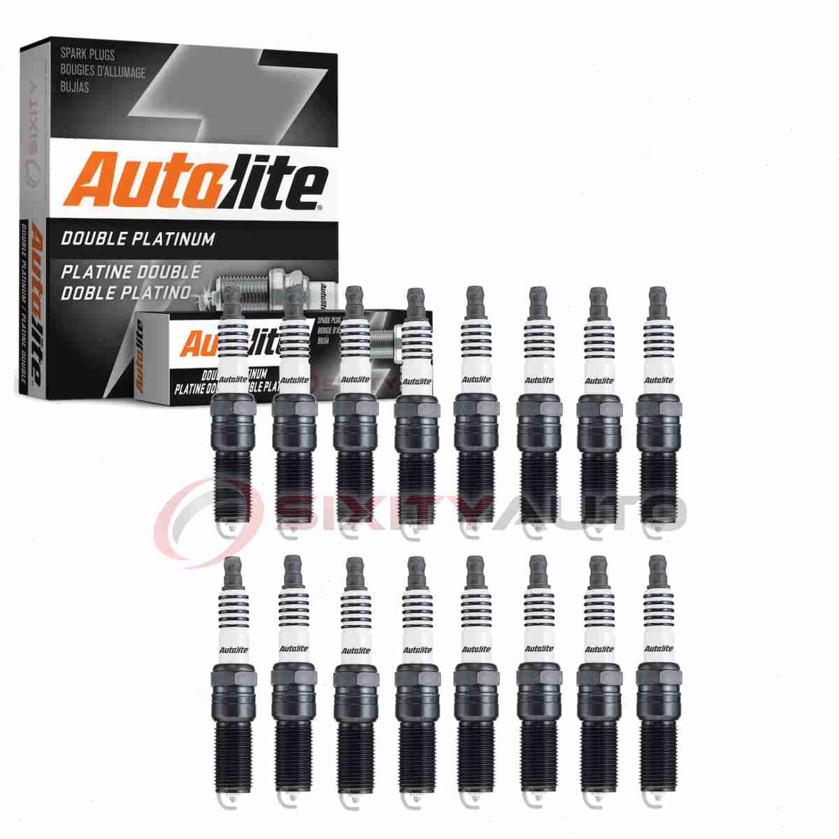 16 pc Autolite Double Platinum Spark Plugs for 2006-2010 Dodge Charger 5.7L yd