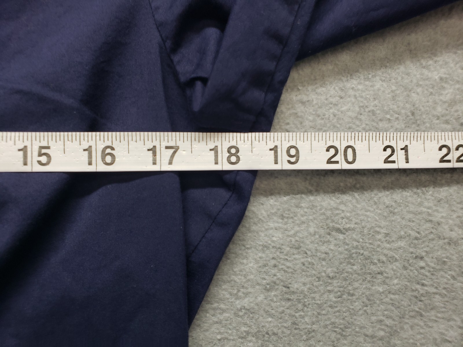 Van Hausen Women Top M Navy Blue Button Front Collared Ruched Long Sleeve Career image 7