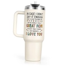 Birthday Gifts for Mom Tumbler 40oz, I Love You Mom Birthday Gifts from
