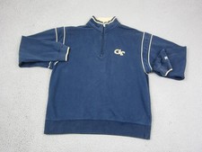Vintage Georgia Tech Sweatshirt Adult Large L Blue Pullover Russell Athletic