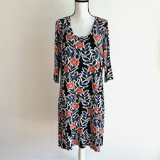 Karen Kane A-Line Dress Women's Plus Size 1X Multicolor Stretch Lined Made USA