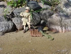 Vintage Gi Joe Mouth of Doom set With Gi Joe Figure 1969 RARE