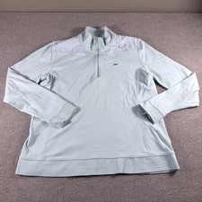 Vineyard Vines Pullover Youth Large Mint Green 1/4 Zip Shep Shirt Cotton Top