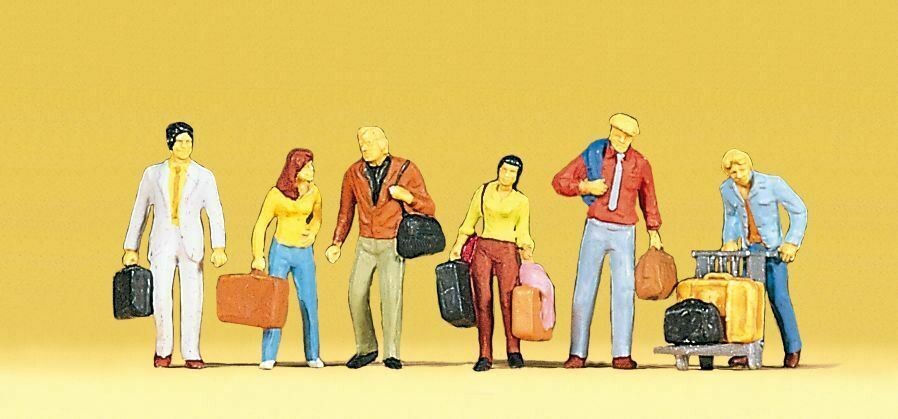 Walking Passengers (6) Exclusive HO/OO Figure Set Preiser 10115