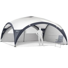 Image of Metal Frame Gazebo XL Grey Outdoor Garden Patio Shelter