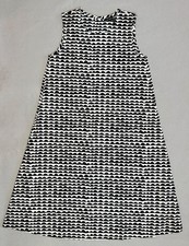 Marimekko Uniqlo Women’s Black White Print Midi Sleeveless Dress Size XXS