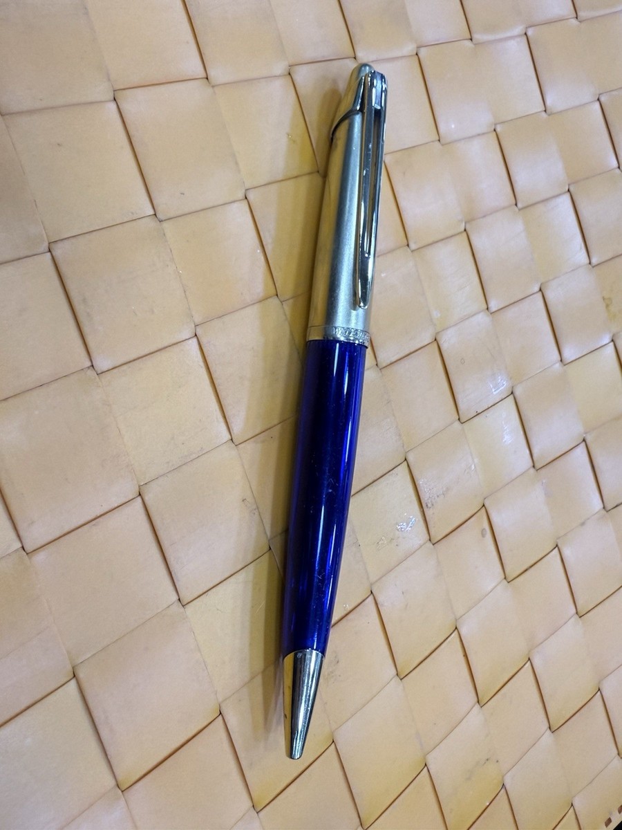 Authentic Rare Waterman Edson Ballpoint Pen SAPPHIRE BLUE withe