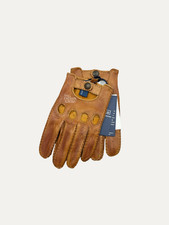 Size M Polo Ralph Lauren Sheepskin Driving Gloves 'Carmel' PG0194 New With Tags