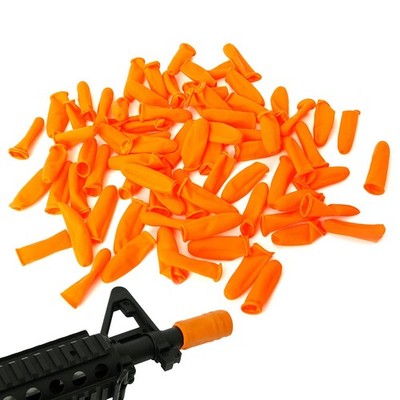 Aolamegs 60 Pack Rifle Muzzle Cover, Orange Flexible Latex 