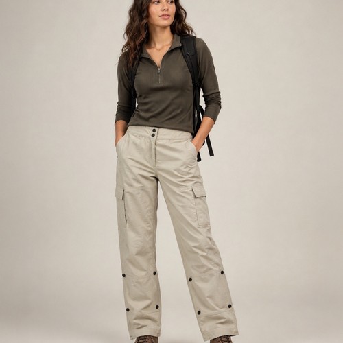 Tilley, Vintage Tilley Hiking Cargo Pants Women's Sz 8 Tan Khaki Made in Canada Straight