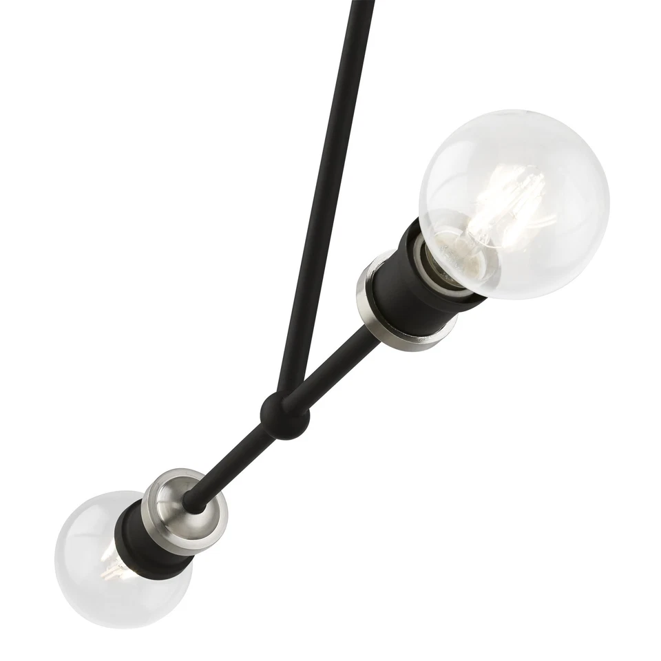 Livex Lighting 47162 Lansdale 2 Light 5"W Commercial Linear - Black / Brushed - Image 2 of 4