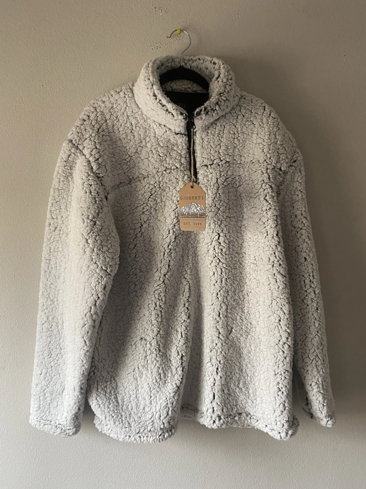 Gioberti Outerwear Mens Sherpa Fleece Jacket Large 1/4 Zip Soft Cozy