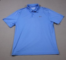 Under Armour Men's The Performance Polo Loose Fit Golf Shirt Blue Sz XL
